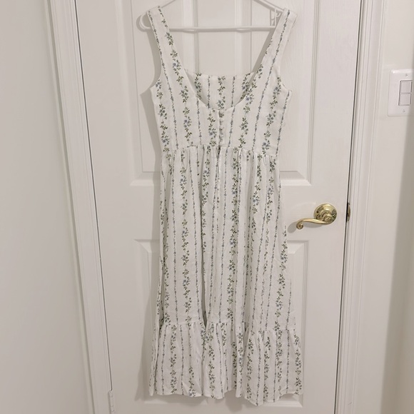 Reformation Bucatini Linen Dress In Chalet Floral Size 6 - Picture 10 of 16
